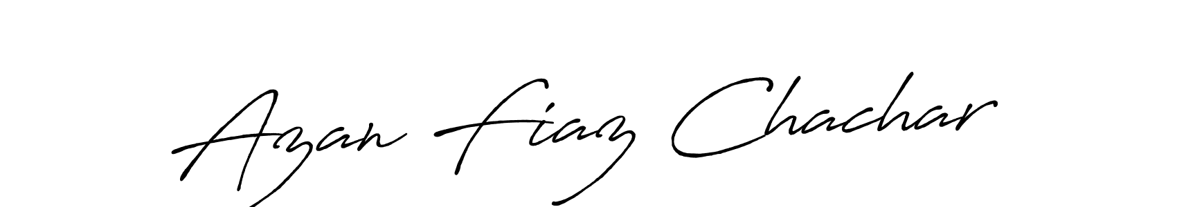 Design your own signature with our free online signature maker. With this signature software, you can create a handwritten (Antro_Vectra_Bolder) signature for name Azan Fiaz Chachar. Azan Fiaz Chachar signature style 7 images and pictures png