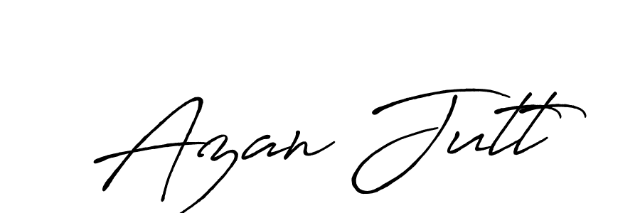 Also we have Azan Jutt name is the best signature style. Create professional handwritten signature collection using Antro_Vectra_Bolder autograph style. Azan Jutt signature style 7 images and pictures png