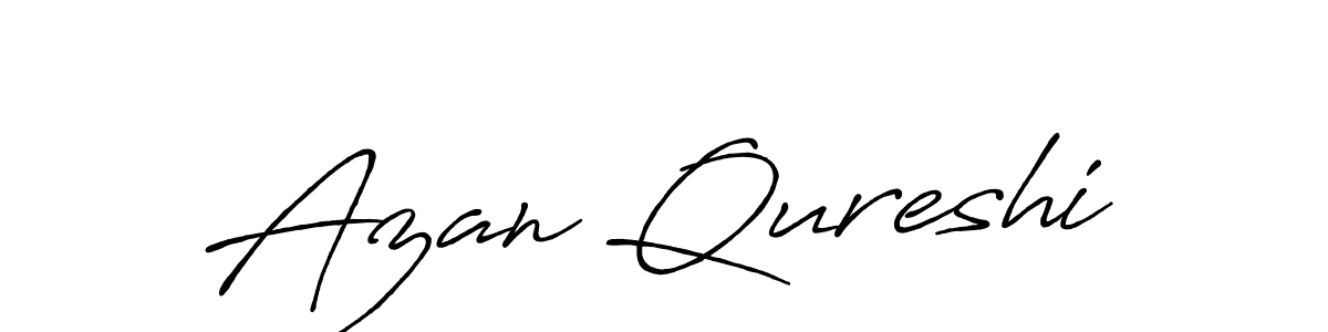 How to make Azan Qureshi name signature. Use Antro_Vectra_Bolder style for creating short signs online. This is the latest handwritten sign. Azan Qureshi signature style 7 images and pictures png