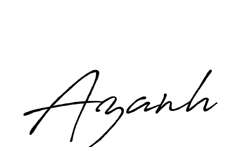 How to make Azanh name signature. Use Antro_Vectra_Bolder style for creating short signs online. This is the latest handwritten sign. Azanh signature style 7 images and pictures png