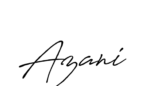 Also we have Azani name is the best signature style. Create professional handwritten signature collection using Antro_Vectra_Bolder autograph style. Azani signature style 7 images and pictures png