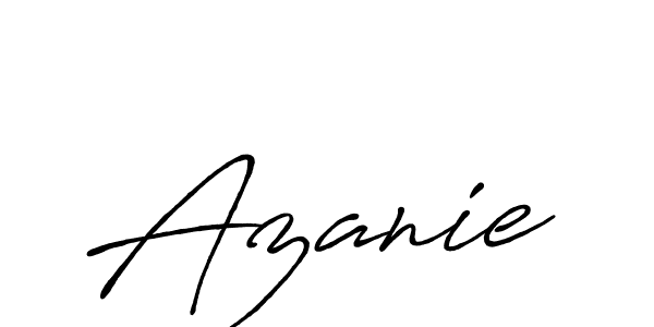 Make a beautiful signature design for name Azanie. Use this online signature maker to create a handwritten signature for free. Azanie signature style 7 images and pictures png