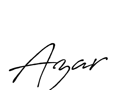 Make a beautiful signature design for name Azar. With this signature (Antro_Vectra_Bolder) style, you can create a handwritten signature for free. Azar signature style 7 images and pictures png
