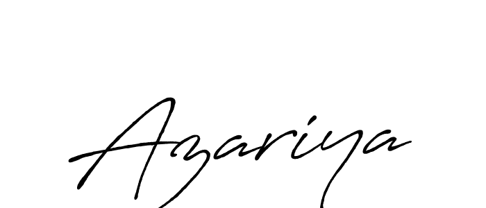 Make a beautiful signature design for name Azariya. With this signature (Antro_Vectra_Bolder) style, you can create a handwritten signature for free. Azariya signature style 7 images and pictures png