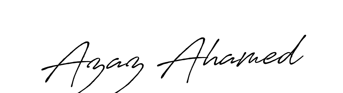 Create a beautiful signature design for name Azaz Ahamed. With this signature (Antro_Vectra_Bolder) fonts, you can make a handwritten signature for free. Azaz Ahamed signature style 7 images and pictures png