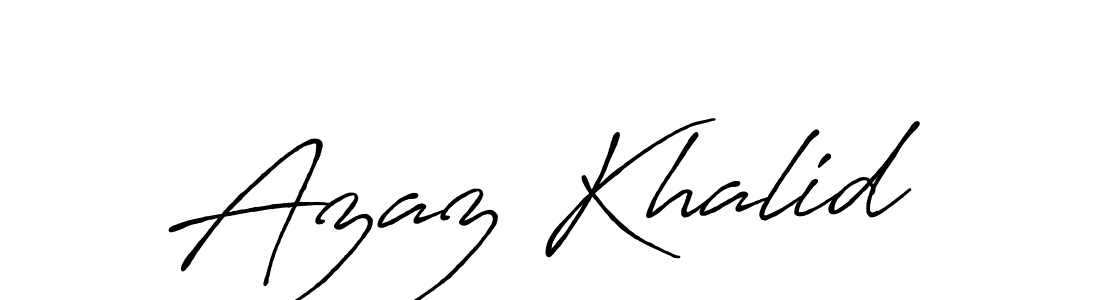 Azaz Khalid stylish signature style. Best Handwritten Sign (Antro_Vectra_Bolder) for my name. Handwritten Signature Collection Ideas for my name Azaz Khalid. Azaz Khalid signature style 7 images and pictures png