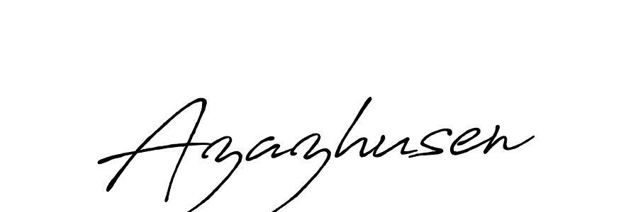 Create a beautiful signature design for name Azazhusen. With this signature (Antro_Vectra_Bolder) fonts, you can make a handwritten signature for free. Azazhusen signature style 7 images and pictures png