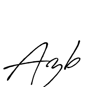 Azb stylish signature style. Best Handwritten Sign (Antro_Vectra_Bolder) for my name. Handwritten Signature Collection Ideas for my name Azb. Azb signature style 7 images and pictures png