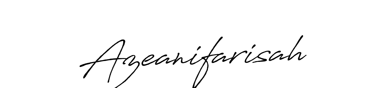 Use a signature maker to create a handwritten signature online. With this signature software, you can design (Antro_Vectra_Bolder) your own signature for name Azeanifarisah. Azeanifarisah signature style 7 images and pictures png