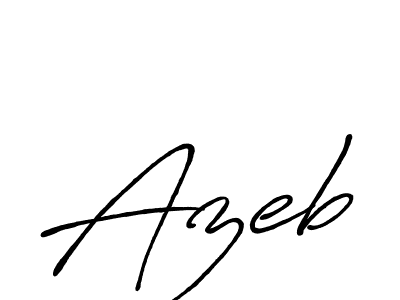 How to make Azeb signature? Antro_Vectra_Bolder is a professional autograph style. Create handwritten signature for Azeb name. Azeb signature style 7 images and pictures png