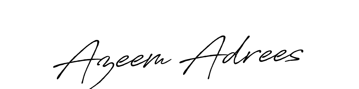 Also You can easily find your signature by using the search form. We will create Azeem Adrees name handwritten signature images for you free of cost using Antro_Vectra_Bolder sign style. Azeem Adrees signature style 7 images and pictures png