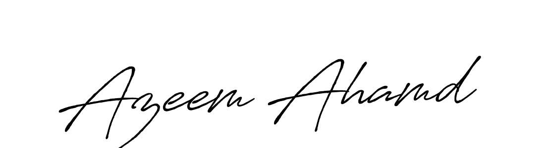 How to make Azeem Ahamd signature? Antro_Vectra_Bolder is a professional autograph style. Create handwritten signature for Azeem Ahamd name. Azeem Ahamd signature style 7 images and pictures png