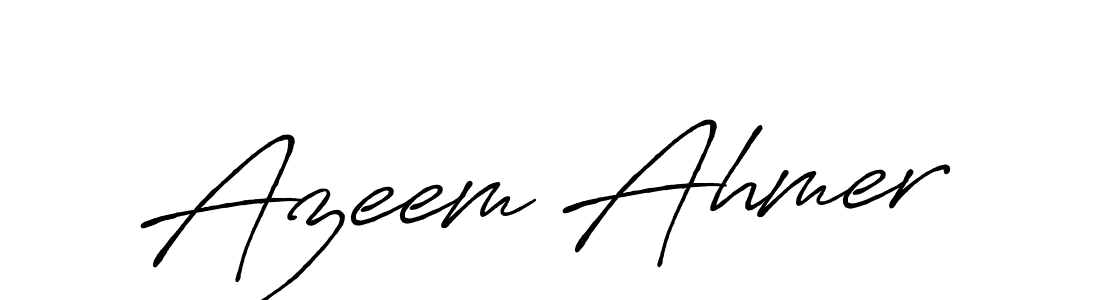 Use a signature maker to create a handwritten signature online. With this signature software, you can design (Antro_Vectra_Bolder) your own signature for name Azeem Ahmer. Azeem Ahmer signature style 7 images and pictures png