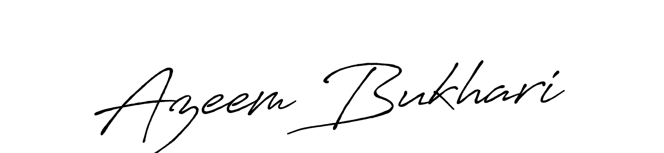 Azeem Bukhari stylish signature style. Best Handwritten Sign (Antro_Vectra_Bolder) for my name. Handwritten Signature Collection Ideas for my name Azeem Bukhari. Azeem Bukhari signature style 7 images and pictures png