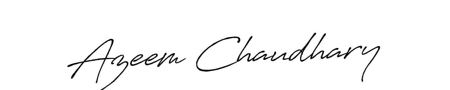 You should practise on your own different ways (Antro_Vectra_Bolder) to write your name (Azeem Chaudhary) in signature. don't let someone else do it for you. Azeem Chaudhary signature style 7 images and pictures png