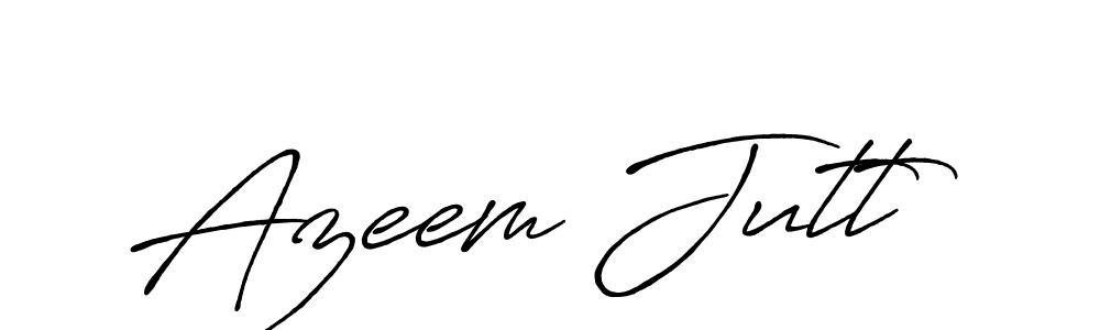 This is the best signature style for the Azeem Jutt name. Also you like these signature font (Antro_Vectra_Bolder). Mix name signature. Azeem Jutt signature style 7 images and pictures png