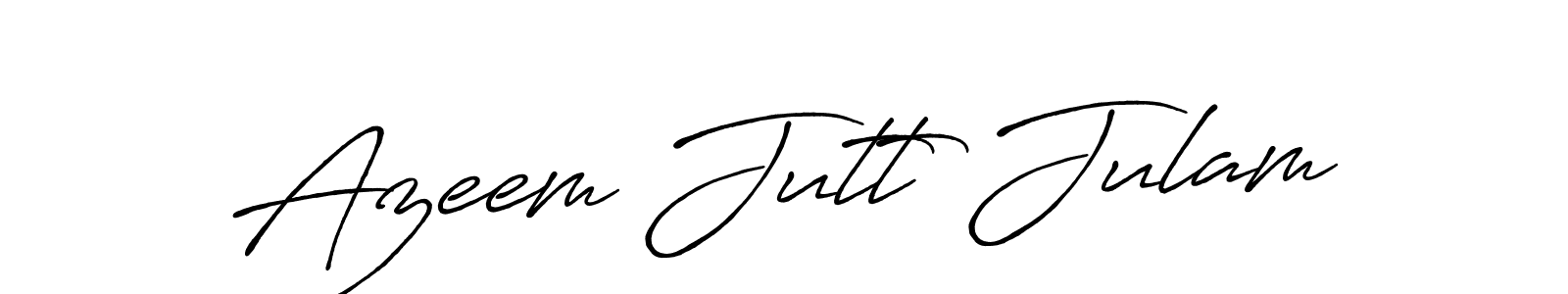 Also we have Azeem Jutt Julam name is the best signature style. Create professional handwritten signature collection using Antro_Vectra_Bolder autograph style. Azeem Jutt Julam signature style 7 images and pictures png