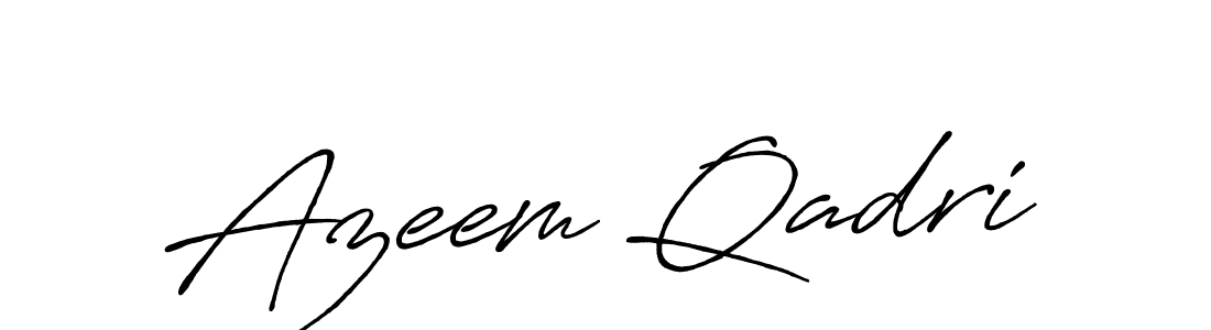 Create a beautiful signature design for name Azeem Qadri. With this signature (Antro_Vectra_Bolder) fonts, you can make a handwritten signature for free. Azeem Qadri signature style 7 images and pictures png