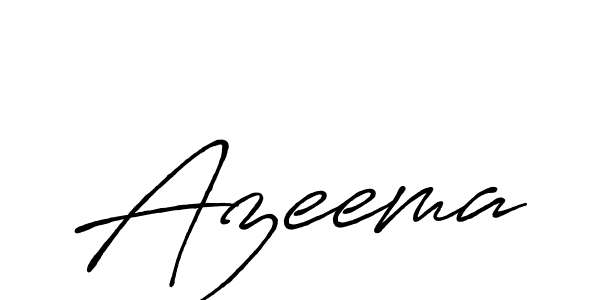 Make a beautiful signature design for name Azeema. With this signature (Antro_Vectra_Bolder) style, you can create a handwritten signature for free. Azeema signature style 7 images and pictures png