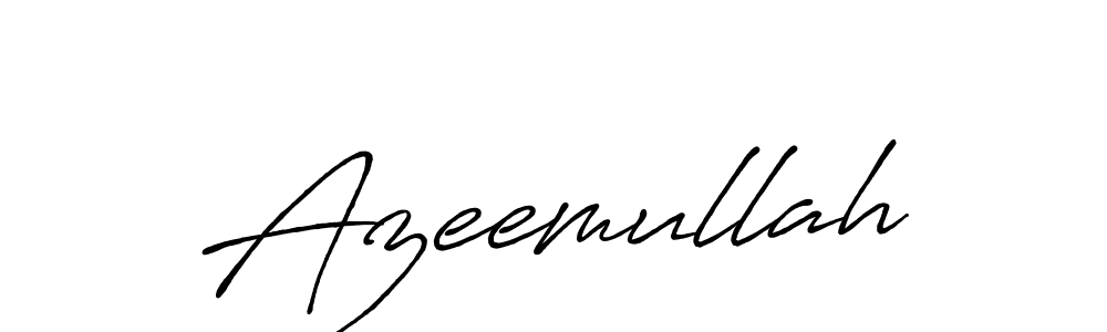 Create a beautiful signature design for name Azeemullah. With this signature (Antro_Vectra_Bolder) fonts, you can make a handwritten signature for free. Azeemullah signature style 7 images and pictures png