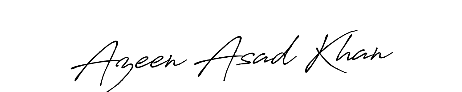 Make a beautiful signature design for name Azeen Asad Khan. Use this online signature maker to create a handwritten signature for free. Azeen Asad Khan signature style 7 images and pictures png