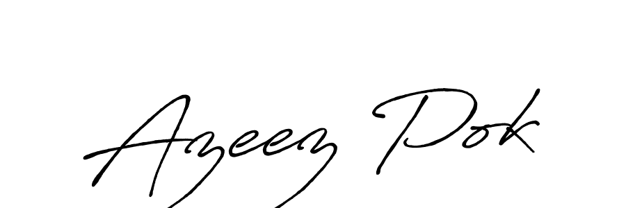 The best way (Antro_Vectra_Bolder) to make a short signature is to pick only two or three words in your name. The name Azeez Pok include a total of six letters. For converting this name. Azeez Pok signature style 7 images and pictures png