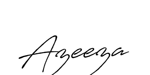 Create a beautiful signature design for name Azeeza. With this signature (Antro_Vectra_Bolder) fonts, you can make a handwritten signature for free. Azeeza signature style 7 images and pictures png