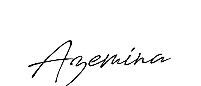 Create a beautiful signature design for name Azemina. With this signature (Antro_Vectra_Bolder) fonts, you can make a handwritten signature for free. Azemina signature style 7 images and pictures png