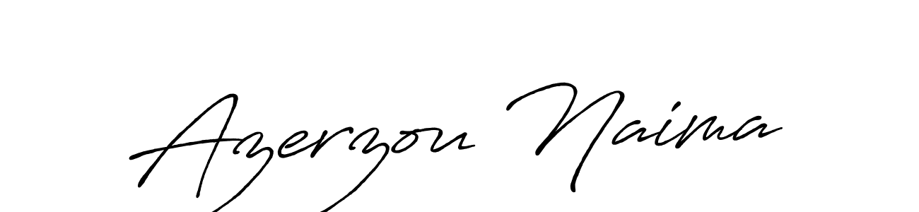Design your own signature with our free online signature maker. With this signature software, you can create a handwritten (Antro_Vectra_Bolder) signature for name Azerzou Naima. Azerzou Naima signature style 7 images and pictures png