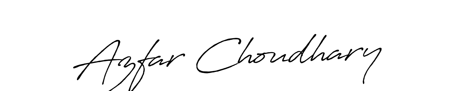 Use a signature maker to create a handwritten signature online. With this signature software, you can design (Antro_Vectra_Bolder) your own signature for name Azfar Choudhary. Azfar Choudhary signature style 7 images and pictures png