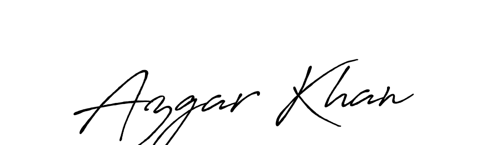 Design your own signature with our free online signature maker. With this signature software, you can create a handwritten (Antro_Vectra_Bolder) signature for name Azgar Khan. Azgar Khan signature style 7 images and pictures png