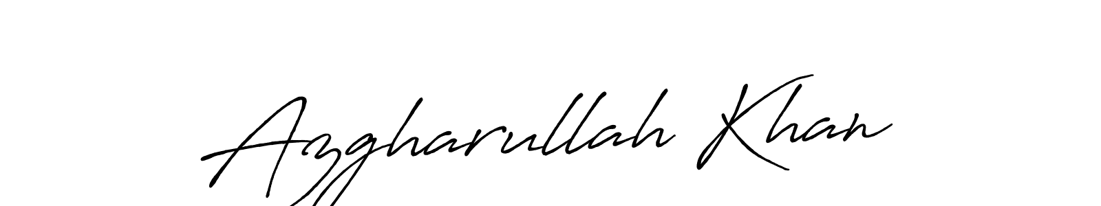 Use a signature maker to create a handwritten signature online. With this signature software, you can design (Antro_Vectra_Bolder) your own signature for name Azgharullah Khan. Azgharullah Khan signature style 7 images and pictures png
