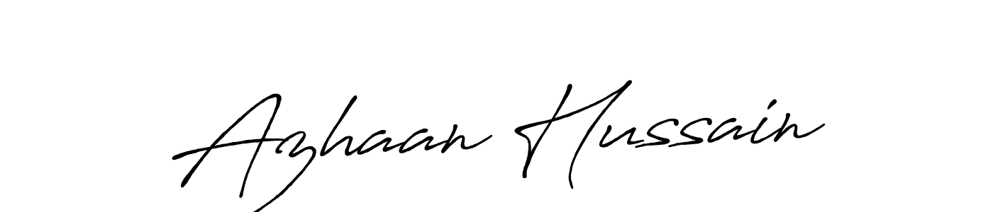 How to make Azhaan Hussain name signature. Use Antro_Vectra_Bolder style for creating short signs online. This is the latest handwritten sign. Azhaan Hussain signature style 7 images and pictures png