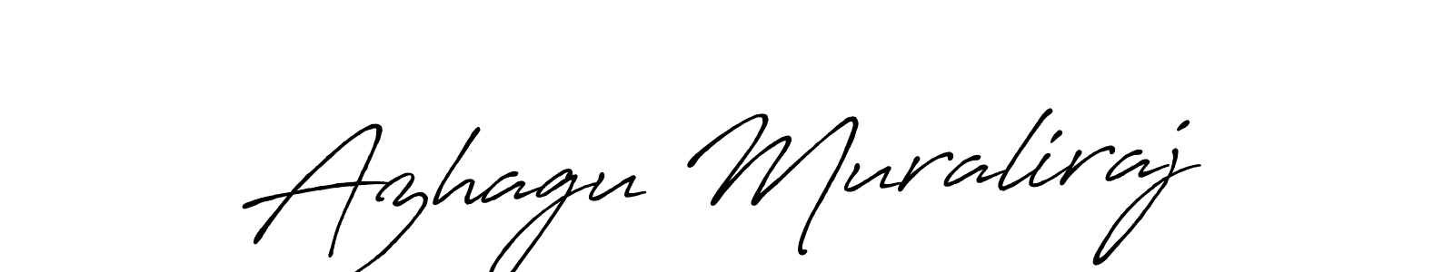 Create a beautiful signature design for name Azhagu Muraliraj. With this signature (Antro_Vectra_Bolder) fonts, you can make a handwritten signature for free. Azhagu Muraliraj signature style 7 images and pictures png