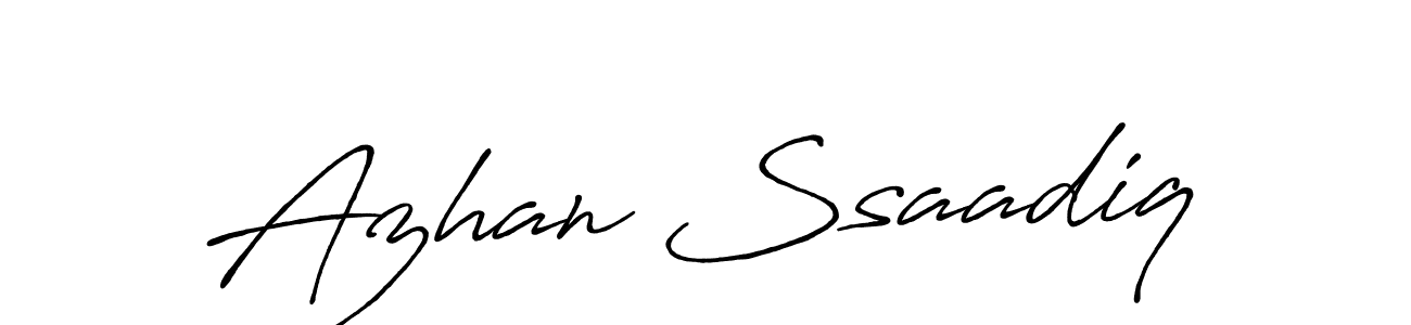 if you are searching for the best signature style for your name Azhan Ssaadiq. so please give up your signature search. here we have designed multiple signature styles  using Antro_Vectra_Bolder. Azhan Ssaadiq signature style 7 images and pictures png