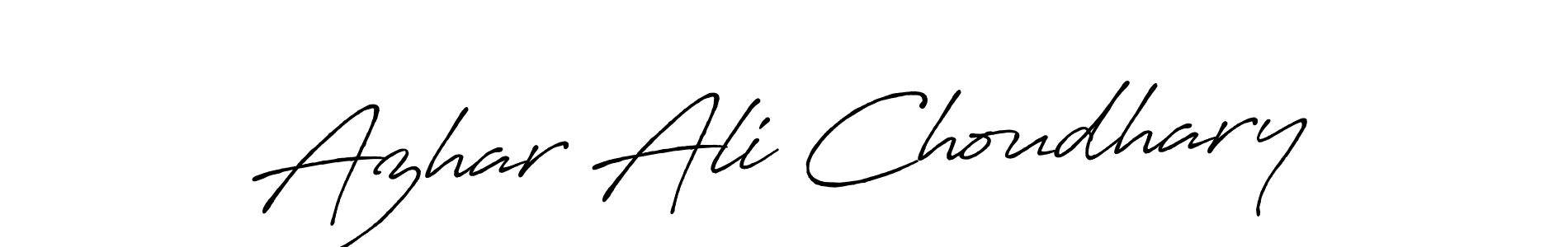 Azhar Ali Choudhary stylish signature style. Best Handwritten Sign (Antro_Vectra_Bolder) for my name. Handwritten Signature Collection Ideas for my name Azhar Ali Choudhary. Azhar Ali Choudhary signature style 7 images and pictures png