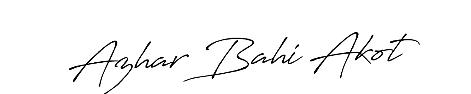 Similarly Antro_Vectra_Bolder is the best handwritten signature design. Signature creator online .You can use it as an online autograph creator for name Azhar Bahi Akot. Azhar Bahi Akot signature style 7 images and pictures png