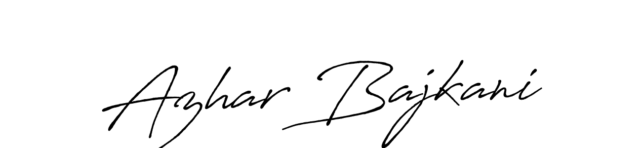 Make a beautiful signature design for name Azhar Bajkani. With this signature (Antro_Vectra_Bolder) style, you can create a handwritten signature for free. Azhar Bajkani signature style 7 images and pictures png