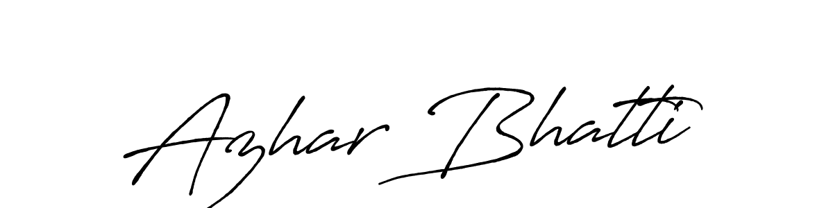 Also we have Azhar Bhatti name is the best signature style. Create professional handwritten signature collection using Antro_Vectra_Bolder autograph style. Azhar Bhatti signature style 7 images and pictures png