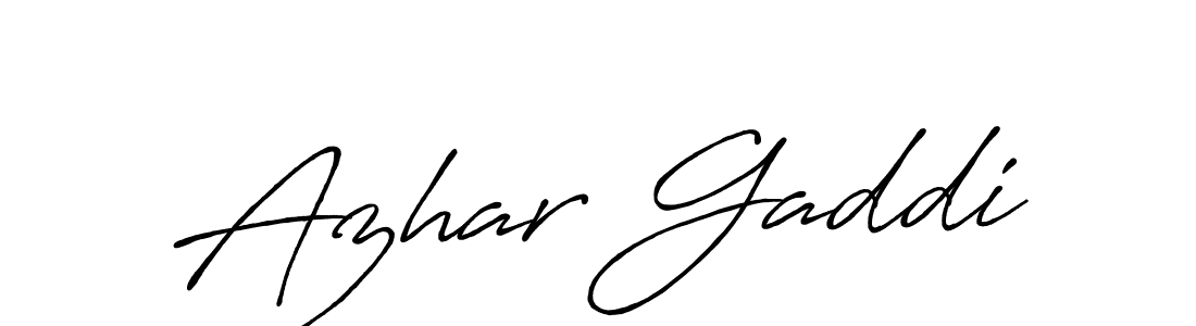 Also we have Azhar Gaddi name is the best signature style. Create professional handwritten signature collection using Antro_Vectra_Bolder autograph style. Azhar Gaddi signature style 7 images and pictures png
