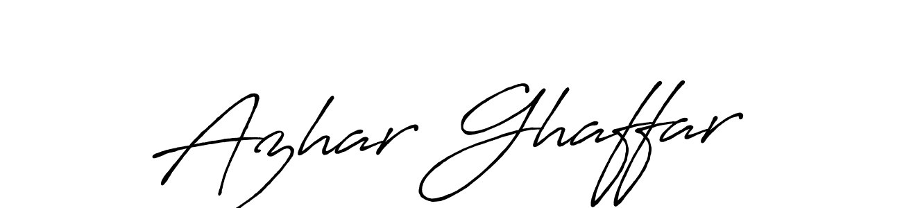 Use a signature maker to create a handwritten signature online. With this signature software, you can design (Antro_Vectra_Bolder) your own signature for name Azhar Ghaffar. Azhar Ghaffar signature style 7 images and pictures png