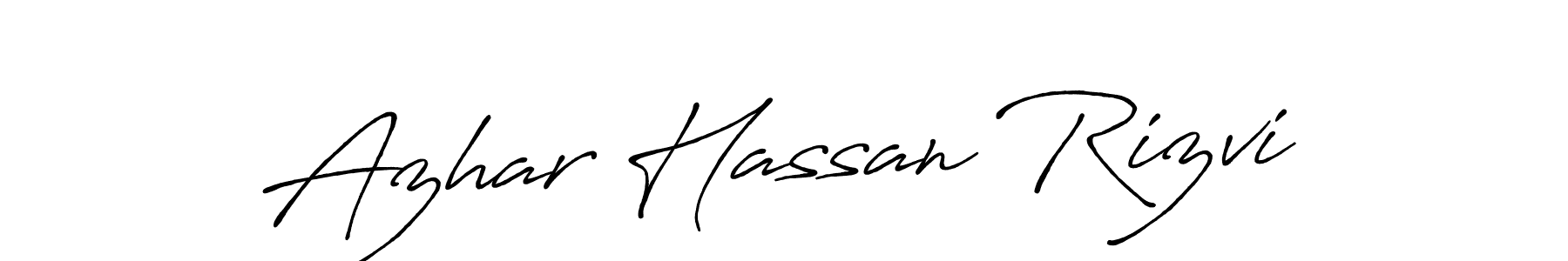 It looks lik you need a new signature style for name Azhar Hassan Rizvi. Design unique handwritten (Antro_Vectra_Bolder) signature with our free signature maker in just a few clicks. Azhar Hassan Rizvi signature style 7 images and pictures png