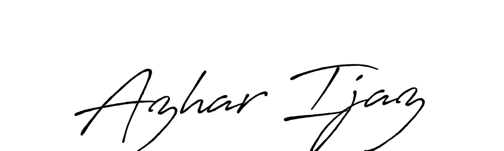 Also You can easily find your signature by using the search form. We will create Azhar Ijaz name handwritten signature images for you free of cost using Antro_Vectra_Bolder sign style. Azhar Ijaz signature style 7 images and pictures png