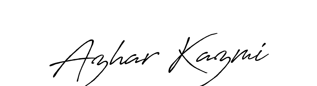 Also You can easily find your signature by using the search form. We will create Azhar Kazmi name handwritten signature images for you free of cost using Antro_Vectra_Bolder sign style. Azhar Kazmi signature style 7 images and pictures png