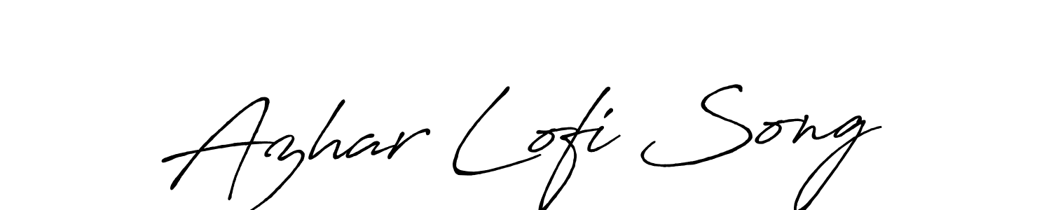 Use a signature maker to create a handwritten signature online. With this signature software, you can design (Antro_Vectra_Bolder) your own signature for name Azhar Lofi Song. Azhar Lofi Song signature style 7 images and pictures png