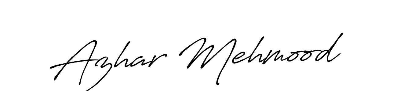 Design your own signature with our free online signature maker. With this signature software, you can create a handwritten (Antro_Vectra_Bolder) signature for name Azhar Mehmood. Azhar Mehmood signature style 7 images and pictures png