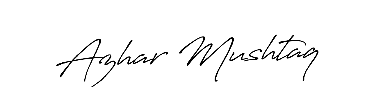 Use a signature maker to create a handwritten signature online. With this signature software, you can design (Antro_Vectra_Bolder) your own signature for name Azhar Mushtaq. Azhar Mushtaq signature style 7 images and pictures png