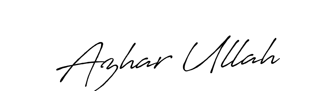 Azhar Ullah stylish signature style. Best Handwritten Sign (Antro_Vectra_Bolder) for my name. Handwritten Signature Collection Ideas for my name Azhar Ullah. Azhar Ullah signature style 7 images and pictures png