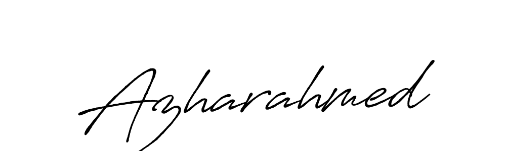 Design your own signature with our free online signature maker. With this signature software, you can create a handwritten (Antro_Vectra_Bolder) signature for name Azharahmed. Azharahmed signature style 7 images and pictures png