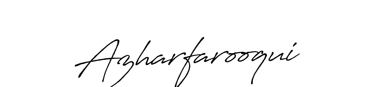 How to make Azharfarooqui name signature. Use Antro_Vectra_Bolder style for creating short signs online. This is the latest handwritten sign. Azharfarooqui signature style 7 images and pictures png